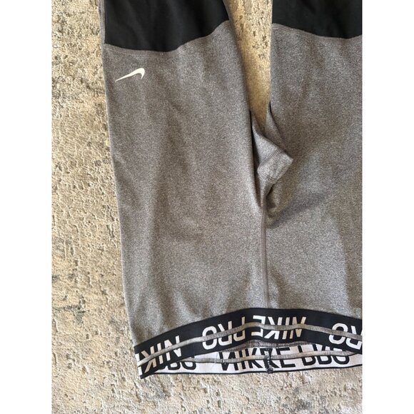 Nike Pro Womens Dri-Fit Training Leggings Gray & Black Stretchy Size S - Picture 4 of 6